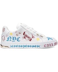 DKNY - Abeni Tattoo Lace-Up Sneakers - Lyst