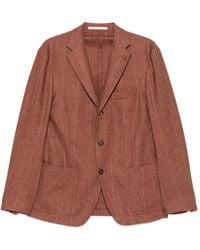 Eleventy - Blazer A Rayas Diplomáticas Con Solapa De Muesca - Lyst