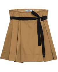 Prada - Gabardine Mini-Rok - Lyst