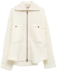 Moncler - Tweed Bouclé-Knit Zip-Up Jacket - Lyst