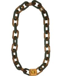 Marni Halsketting Verfraaid Met Schakelketting - Rood