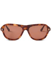 Sandro - Tortoiseshell-Effect Pilot Sunglasses - Lyst