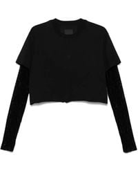 Givenchy - Overlapped Cropped T-Shirt - Lyst