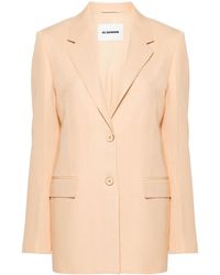 Jil Sander - Blazer À Simple Boutonnage - Lyst