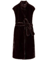 Twinset - Long Faux Fur Gilet - Lyst
