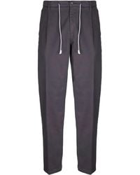 Eleventy - Pantalones ajustados con pinzas y cordones - Lyst