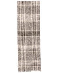 Destin - Check-Pattern Frayed Scarf - Lyst