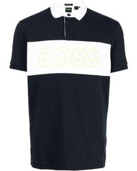 BOSS - Logo-print Short-sleeved Polo Shirt - Lyst