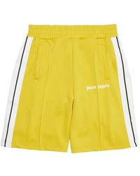 Palm Angels - Logo-Print Side-Stripe Shorts - Lyst