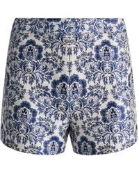 Alice + Olivia - Hera Damask-Jacquard Tailored Mini Shorts - Lyst