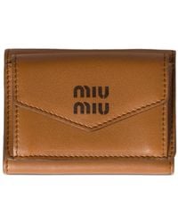 Miu Miu - Portemonnaie Mit Logo-Prägung - Lyst