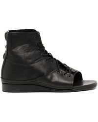Y's Yohji Yamamoto - Open-toe Leather Boots - Lyst