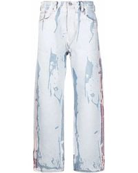 DIESEL - Peel-Off Effect Straight-Leg Jeans - Lyst