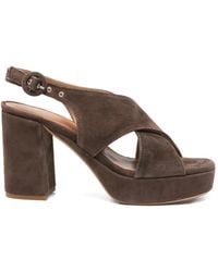 Julie Dee - Crisscross-Strap Platform-Heel Sandals - Lyst