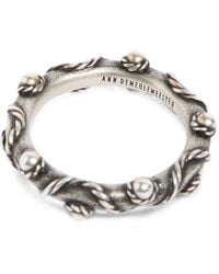 Ann Demeulemeester - Rope-Detail Studded Ring - Lyst