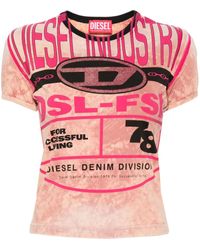 DIESEL - T-Uncutie-Long-N8 Cotton T-Shirt - Lyst