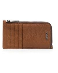 ZEGNA - Cartera con cremallera en el contorno - Lyst