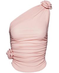 Magda Butrym - Top con detalle floral - Lyst
