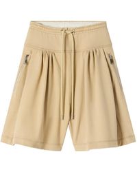 Lanvin - Zip Pleated Shorts - Lyst