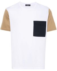 Herno - T-shirt con design color-block - Lyst