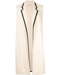 Hermès Manteau mi-long en cachemire à design sans manches pre-owned - Blanc