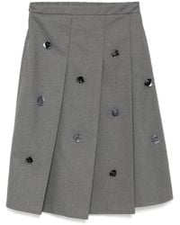 B+ AB - Falda midi con pliegues - Lyst