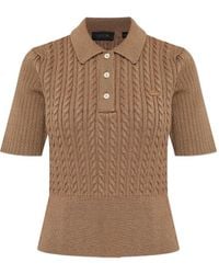 Lacoste - Cable-Knit Polo Shirt - Lyst