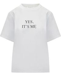 Victoria Beckham - Camiseta con eslogan estampado - Lyst