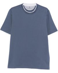 Brunello Cucinelli - T-Shirt With Faux-Layering - Lyst