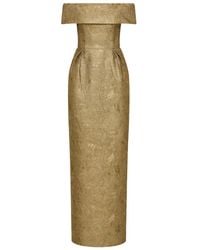 Rebecca Vallance - Schulterfreies Abendkleid aus Brokat - Lyst