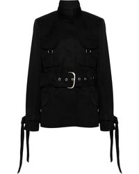Off-White c/o Virgil Abloh - Off- ブラック カーゴ レザージャケット - Lyst