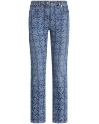 Etro - Graphic-print High-rise Cropped Jeans - Lyst