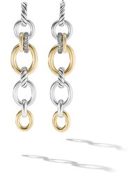 David Yurman - 18kt Yellow Gold Mercer Chain Drop Earrings - Lyst