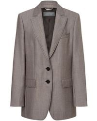 Alberta Ferretti - Wool Tweed Blazer - Lyst