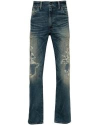 RRL - Distressed-Effect Jeans - Lyst