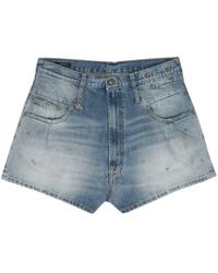 R13 - Jeans-Shorts mit Flecken - Lyst