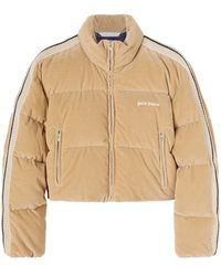 Palm Angels - Doudoune En Velours Côtelé À Coupe Crop - Lyst