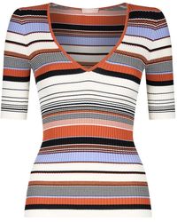 Liu Jo - Stripped Knit T-Shirt - Lyst