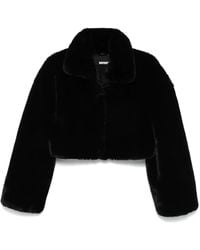 ROTATE BIRGER CHRISTENSEN - Cropped-Jacke Aus Faux Fur - Lyst