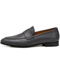 Doucal's - Leather Penny-Strap Loafers - Lyst