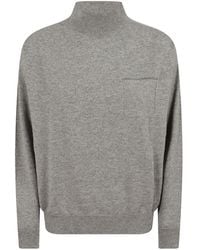 Peserico - Pull À Col Montant Et Poche À Ornements - Lyst