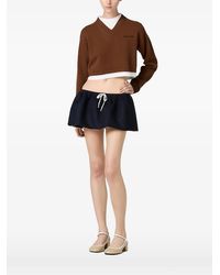 Miu Miu - Miumiu Maglia Scollo A V - Lyst