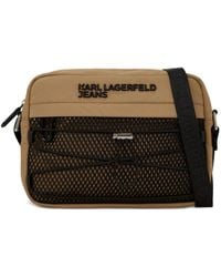Karl Lagerfeld - Bolso messenger Utility con panel de malla - Lyst