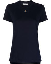 Vivienne Westwood - Orb-embroidered Short-sleeve T-shirt - Lyst