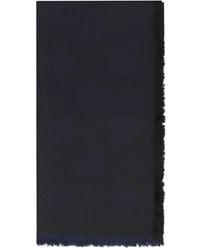 Tory Burch - Logo-Pattern Frayed-Edge Scarf - Lyst