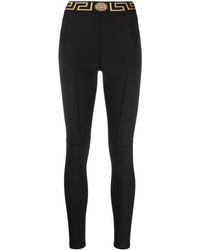 Versace - Leggings With Logo Band - Lyst
