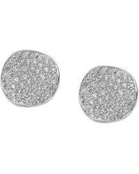 Ippolita - Sterling Silver Stardust Flower Diamond Stud Earrings - Lyst