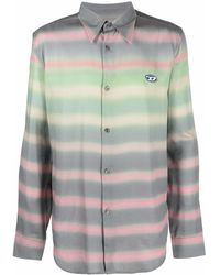 DIESEL - Striped Button-Up Shirt - Lyst