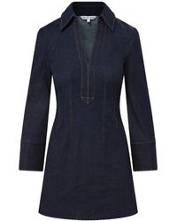 Veronica Beard - V-Neck Mini Dress - Lyst