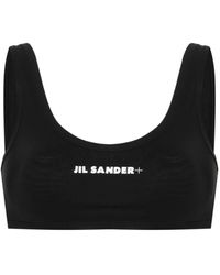 Jil Sander - Logo-Print Bikini Top - Lyst